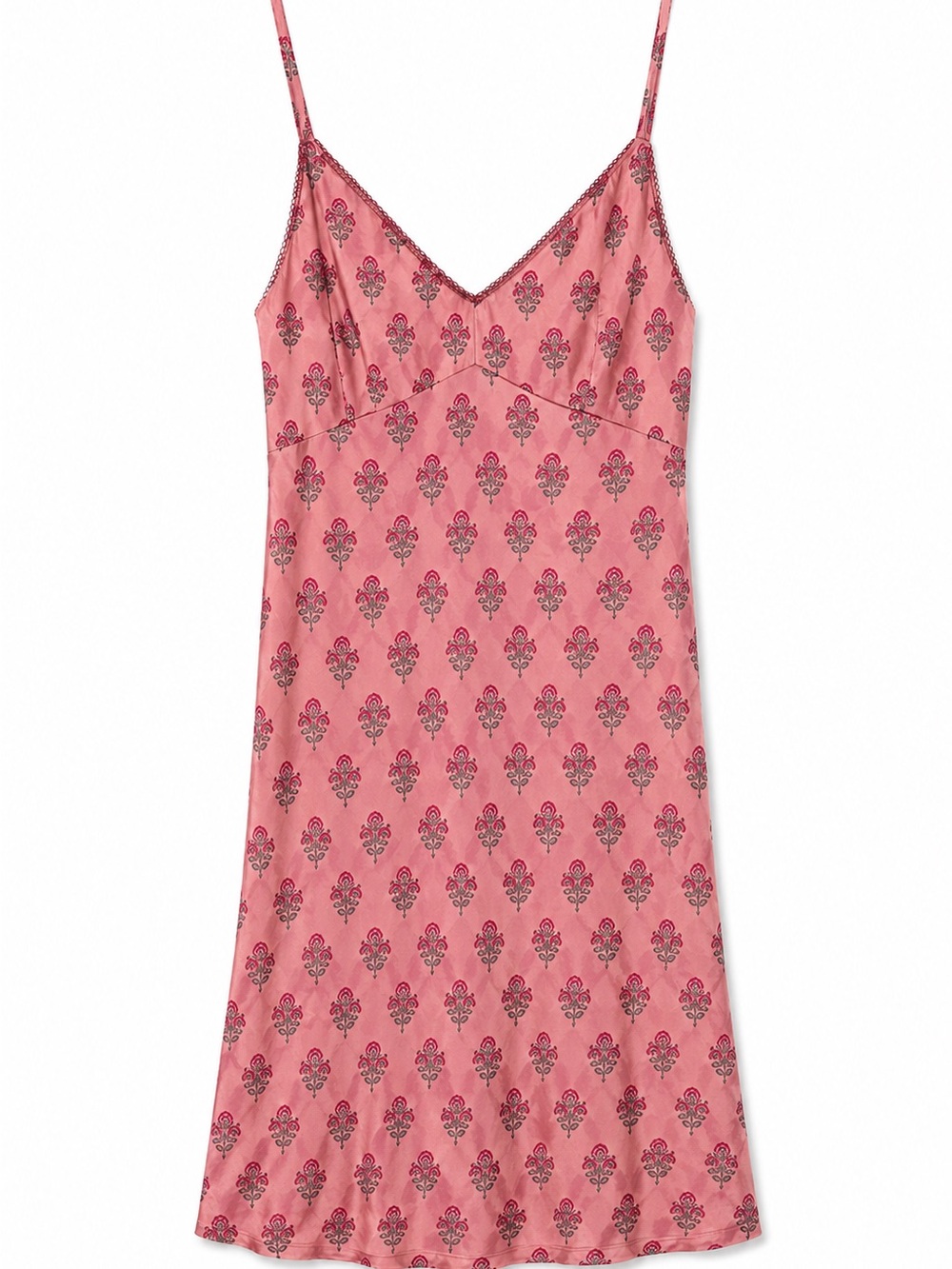 Zimmermann Pink Printed Silk Slip Dress